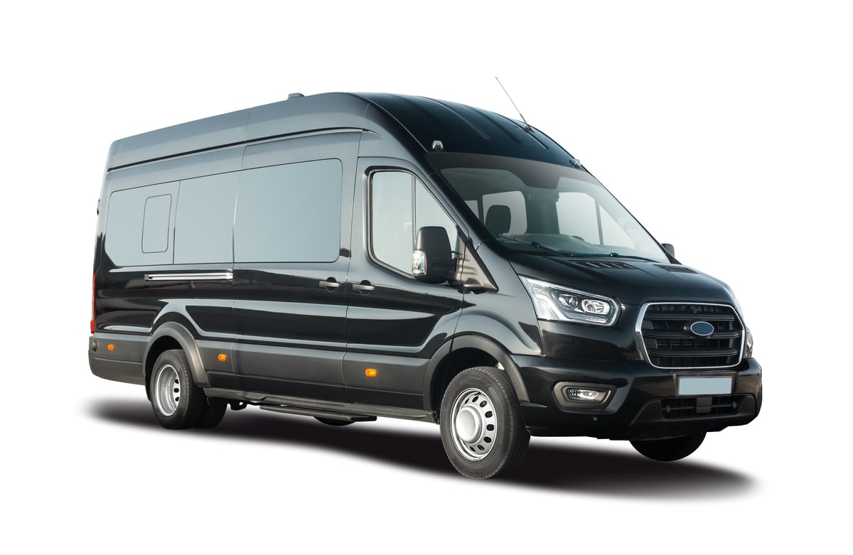 Private van used for group transfers